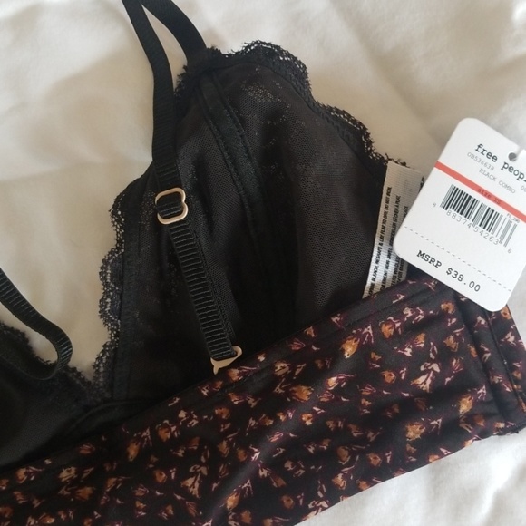 Free People NWT Lace And Floral Bralette - Picture 6 of 7